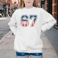 Number 67 USA Raglan Baseball Tee Youth Crewneck Sweatshirt