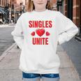 Singles Unite Valentines Day Humor For Singles Raglan Baseball Tee Youth Crewneck Sweatshirt Singles Unite Valentines Day Humor For Singles Raglan Baseball Tee Youth Crewneck Sweatshirt