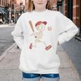 Skeleton Batting Baseball Halloween Boys Men Kids Youth Crewneck Sweatshirt