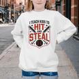 I Teach Kids To Hit And Steal Baseball Softball Coach Premium Tri-Blend Youth Crewneck Sweatshirt