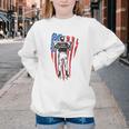 US Flag Baseball Player Batter Sport Lover Team Coach Family Youth Crewneck Sweatshirt