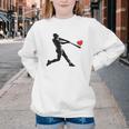Valentines Day Baseball Batter Silhouette Heart Men Boys Kid Youth Crewneck Sweatshirt Valentines Day Baseball Batter Silhouette Heart Men Boys Kid Youth Crewneck Sweatshirt