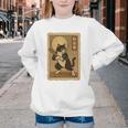Vintage Japanese Ukiyo-e Baseball Cat Batting Youth Crewneck Sweatshirt Vintage Japanese Ukiyo-e Baseball Cat Batting Youth Crewneck Sweatshirt
