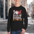 100 Days Of School Cute Bow Baseball Boy Girl Teacher Youth Crewneck Sweatshirt