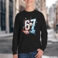 6 7 Baseball Six Seven Meme 67 Hands Kids Men Women Youth Crewneck Sweatshirt 6 7 Baseball Six Seven Meme 67 Hands Kids Men Women Youth Crewneck Sweatshirt
