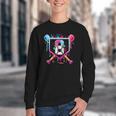 8th Birthday Boys Baseball Ice Cream Drip Boys Baseball Youth Crewneck Sweatshirt