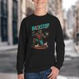 Backstop Catcher Baseball Graphic Youth Crewneck Sweatshirt