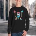Baseball 9 Year Old Ice Cream Drip 9th Birthday Boys Player Youth Crewneck Sweatshirt