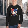 Baseball Drip American Flag Home Plate 4th Of July Patriotic Youth Crewneck Sweatshirt Baseball Drip American Flag Home Plate 4th Of July Patriotic Youth Crewneck Sweatshirt