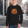 Baseball Drip Angry Lava Slime Ball Graphic Youth Crewneck Sweatshirt