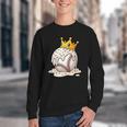 Baseball Drip Ice Cream Crown Melt Graphic Youth Crewneck Sweatshirt Baseball Drip Ice Cream Crown Melt Graphic Youth Crewneck Sweatshirt
