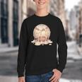 Baseball Drip Ice Cream Melting Illustration Youth Crewneck Sweatshirt