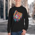 Baseball Drip Ice Cream Sprinkles Baseball Glove For Boys Youth Crewneck Sweatshirt