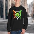 Baseball Drip Ice Cream St Patricks Day Shamrock Youth Crewneck Sweatshirt
