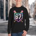 Baseball Ice Cream Drip 67 Player Dabbing Six Seven Boys Youth Crewneck Sweatshirt