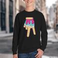 Baseball Ice Cream Drip Home Plate Glove Respect Drip 2 Side Youth Crewneck Sweatshirt Baseball Ice Cream Drip Home Plate Glove Respect Drip 2 Side Youth Crewneck Sweatshirt