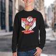 Baseball Ice Cream Drip Baseball Strawberry For Youth Red Youth Crewneck Sweatshirt Baseball Ice Cream Drip Baseball Strawberry For Youth Red Youth Crewneck Sweatshirt