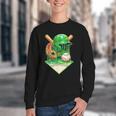 Baseball Life Style Ice Cream Drip Green Youth Crewneck Sweatshirt