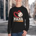 Baseball Nana Baseball Heart Family Matching Youth Crewneck Sweatshirt