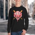 Baseball Pink Camo Ice Cream Youth Boys Girls Youth Crewneck Sweatshirt Baseball Pink Camo Ice Cream Youth Boys Girls Youth Crewneck Sweatshirt