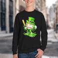 Baseball Player Ice Cream Drip Shamrocks St Patrick's Day Youth Crewneck Sweatshirt Baseball Player Ice Cream Drip Shamrocks St Patrick's Day Youth Crewneck Sweatshirt