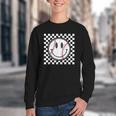 Baseball Season Happy Game Day Trendy Sports Vintage Youth Crewneck Sweatshirt