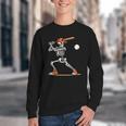 Baseball Skeleton Spooky Boys Halloween Baseball Player Youth Crewneck Sweatshirt Baseball Skeleton Spooky Boys Halloween Baseball Player Youth Crewneck Sweatshirt