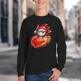 Baseball Valentine's Day Drip Ice Cream Team Youth Crewneck Sweatshirt