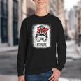 Bleached Tia Life Soccer Messy Bun Baseball Game Day Youth Crewneck Sweatshirt Bleached Tia Life Soccer Messy Bun Baseball Game Day Youth Crewneck Sweatshirt