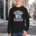 Blue Checkered I Was 6 Now I'm 7 Birthday Cake Baseball Drip Youth Crewneck Sweatshirt Blue Checkered I Was 6 Now I'm 7 Birthday Cake Baseball Drip Youth Crewneck Sweatshirt