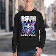 Bruh It's My 67 33 Days Of School Baseball 100 Days Smarter Youth Crewneck Sweatshirt