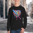 Camo Baseball Heart Drip Valentine Baseball Icecream Boys Youth Crewneck Sweatshirt Camo Baseball Heart Drip Valentine Baseball Icecream Boys Youth Crewneck Sweatshirt