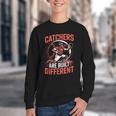 Catchers Are Built Different Baseball Catcher Youth Crewneck Sweatshirt