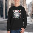 Christmas Baseball Boy Youth Kid Men Santa Hat Xmas Baseball Youth Crewneck Sweatshirt