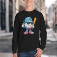 Cool Ice Cream Drip Baseball Drip For Boys Sports Kids Youth Crewneck Sweatshirt