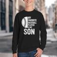 Cute Favorite Baseball Player Is My Son Women Men Youth Crewneck Sweatshirt Cute Favorite Baseball Player Is My Son Women Men Youth Crewneck Sweatshirt