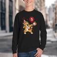 Dabbing Cool Cat Baseball 5th Birthday Youth Crewneck Sweatshirt Dabbing Cool Cat Baseball 5th Birthday Youth Crewneck Sweatshirt