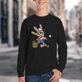 Easter Bunny Baseball Player Batter Rabbit Boys Kids Men Youth Crewneck Sweatshirt