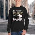 My Favorite Player Calls Me Granna Baseball Leopard Youth Crewneck Sweatshirt