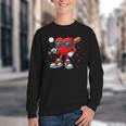 Heart Love Baseball Valentine Outfit Men Boy Youth Crewneck Sweatshirt
