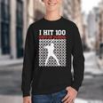 I Hit 100 Days Of School Baseball 100 Day Of School Youth Crewneck Sweatshirt I Hit 100 Days Of School Baseball 100 Day Of School Youth Crewneck Sweatshirt