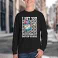 I Hit 100 Days Of School Baseball Ice Cream Drip Boys Girls Youth Crewneck Sweatshirt