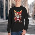 HUGvyn Santa Playing Baseball Ice Cream Drip Christmas Boys Youth Crewneck Sweatshirt HUGvyn Santa Playing Baseball Ice Cream Drip Christmas Boys Youth Crewneck Sweatshirt