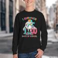 HUGvyn I Survived 100 Days Of School Baseball 6 7 Ice Cream Youth Crewneck Sweatshirt HUGvyn I Survived 100 Days Of School Baseball 6 7 Ice Cream Youth Crewneck Sweatshirt