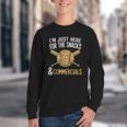 I'm Just Here For The Snacks And Commercials Baseball Youth Crewneck Sweatshirt