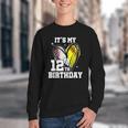 It's My 12th Birthday Baseball Softball Heart 12 Year Old Youth Crewneck Sweatshirt