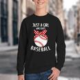 Just A Girl Who Loves Baseball Cute Retro Baseball Lover Youth Crewneck Sweatshirt
