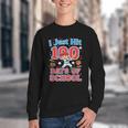 I Just Hit 100 Days Of School Baseball 100th Day Boys Kids Youth Crewneck Sweatshirt I Just Hit 100 Days Of School Baseball 100th Day Boys Kids Youth Crewneck Sweatshirt
