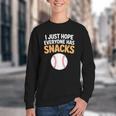 I Just Hope Everyone Has Snacks Baseball Game Day Fan Youth Crewneck Sweatshirt