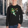 Leprechaun Play Baseball St Patrick's Day Men Kid Boys Youth Crewneck Sweatshirt